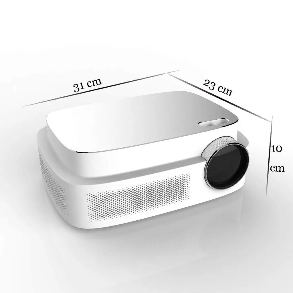 Top-Q7 Hd светодиодный видеопроектор, 450 Ansi люмен, разрешение 1280X800, поддержка 1080P Full-Hd, Hifi динамик, более тихий вентилятор, игры
