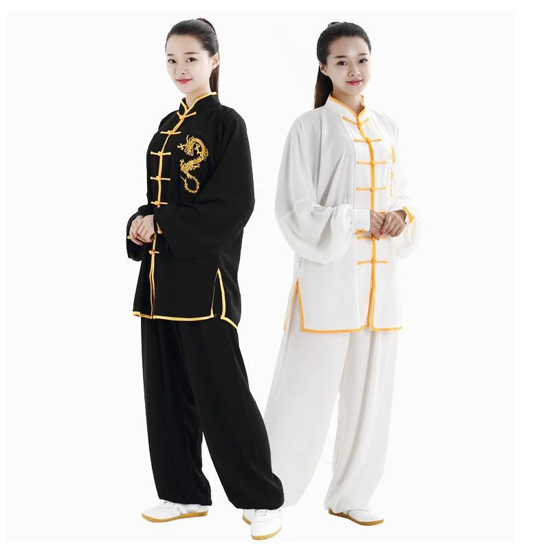 Martial Art Uniform Kung Fu Suits Long Sleeve Tai Chi Clothing Chinese Traditional Folk Taiji Outdoor Walking Morning Sprots contrast pattern casual loose walking set 2023 personalized new men s set slim fit short sleeve pants solid color set clothing