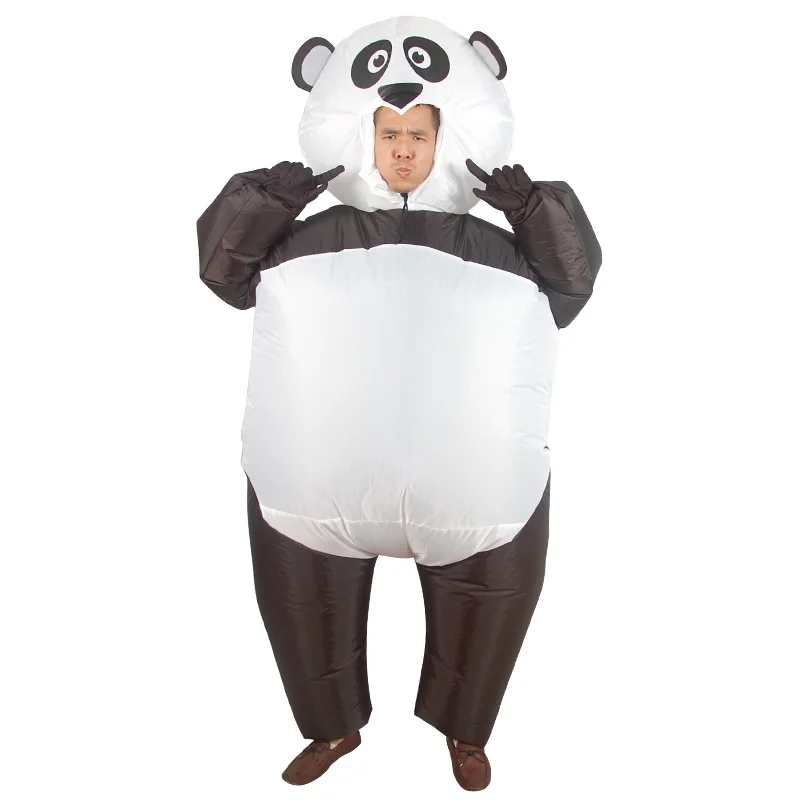 Unisex Inflatable Panda Costume Blow Up Fatsuit Animal Safari Adult