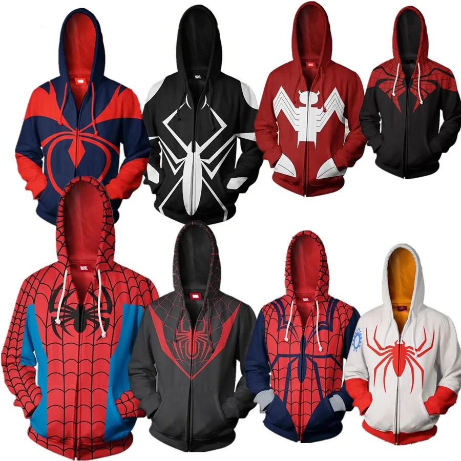 

Spiderman Avengers: Endgame Costume Spider Man Cosplay M Hoodie Sweatshirt Jacket Coats Men and Women
