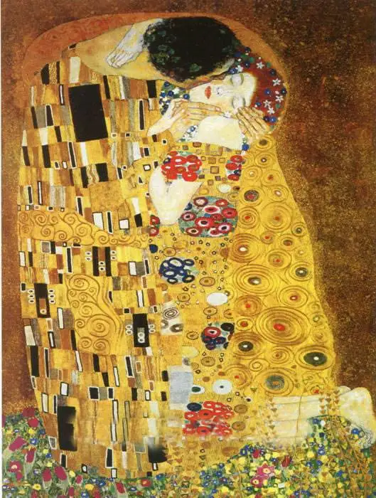 

Gustav Klimt Kiss Printed Oil Painting On Canvas Wall Art Prints Picture For Living Room Home Decor Or Hotel 40*50cm A/91462