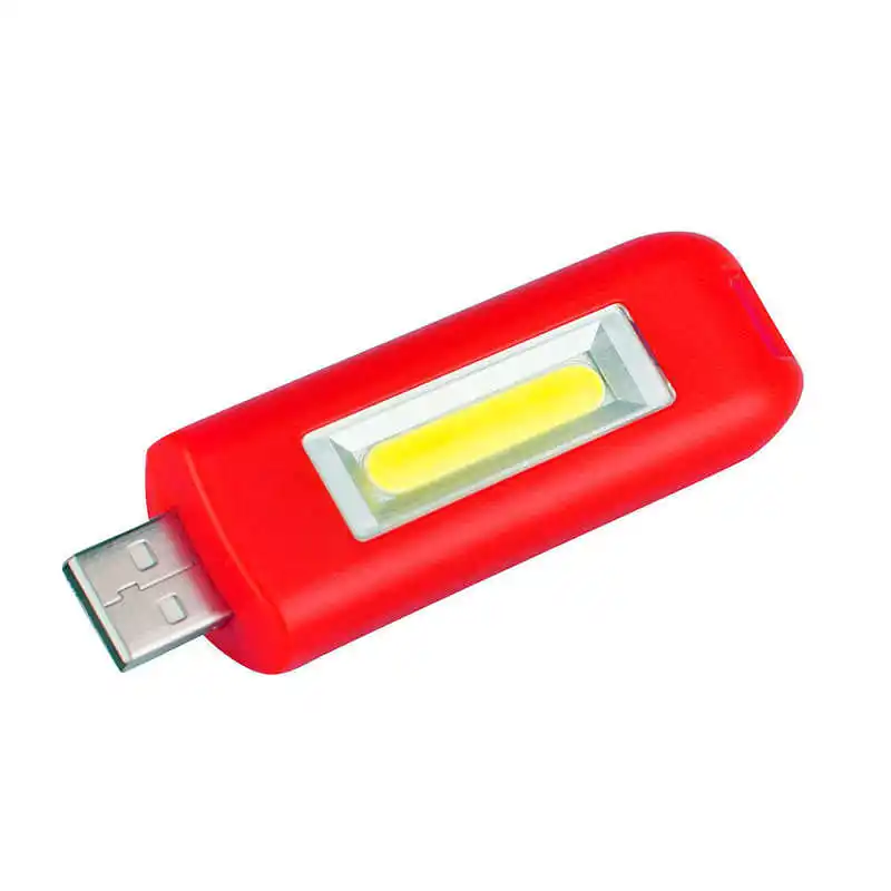 Открытый мини USB Перезаряжаемый брелок фонарик вспышка COB Карманный свет 3 режима мощный светодиодный фонарик fanatic#4S10 - Испускаемый цвет: red