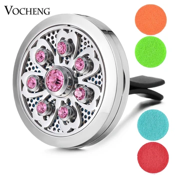 

10pcs/lot 40mm Essential Oil Car Diffuser Vent Clip 316L Stainless Steel Locket Random Send 20pcs Oil Pads as Gift VA-357*10