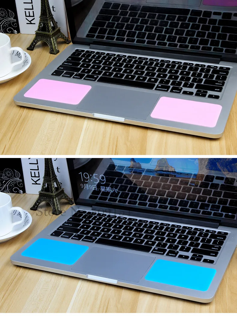 Repose-poignet de protection colorée pour ordinateur portable, 4 pièces,  avec barre tactile Retina, pour MacBook Air Pro 11 13 15 11.6 13.3 15.4