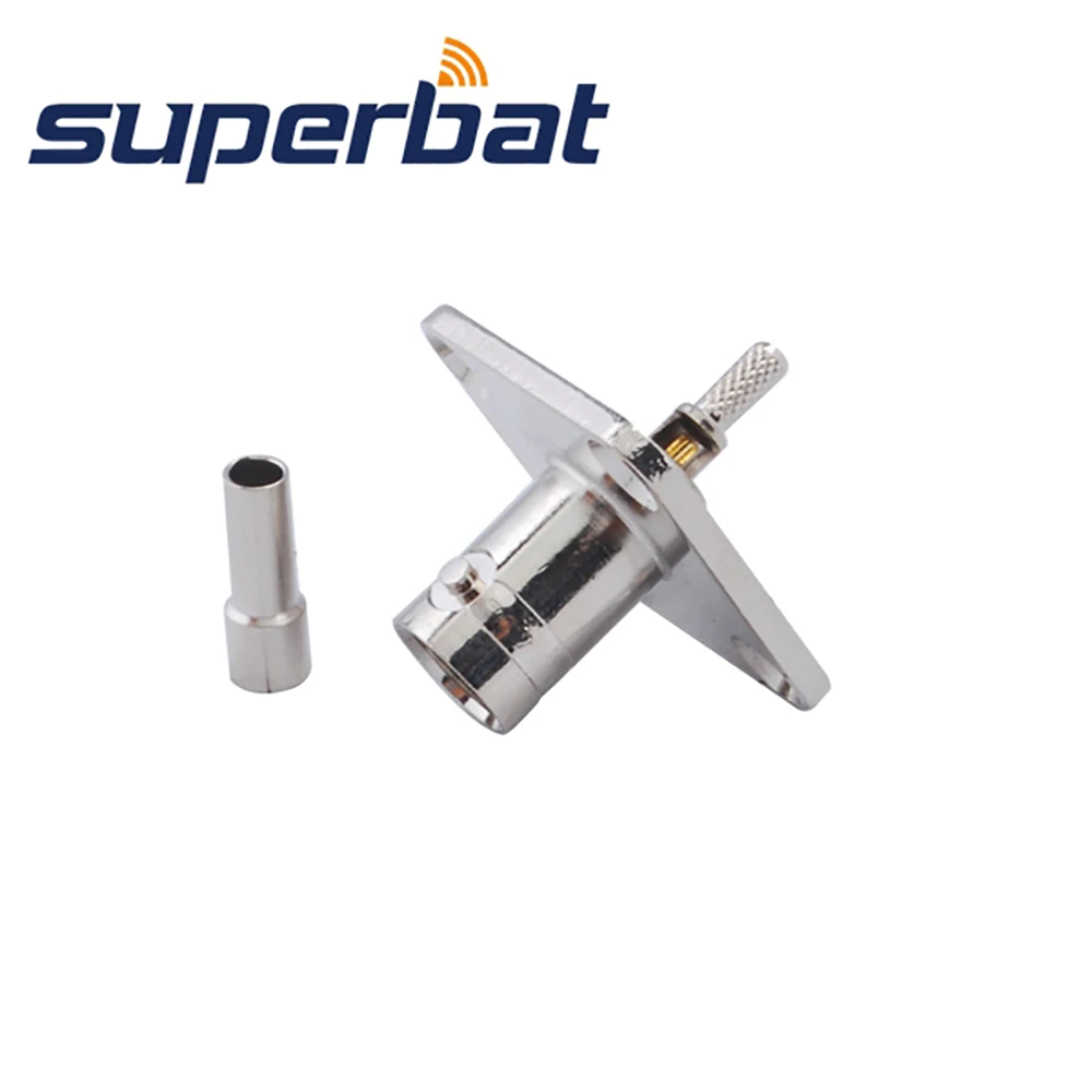 10 шт. обжимные гнезда BNC Superbat с 4 отверстиями коаксиальный радиочастотный