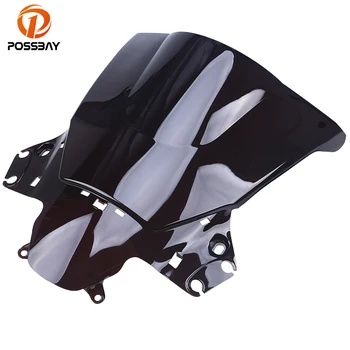 

POSSBAY Black/Grey/Clear Motorcycle Windscreen Windshield Double Bubble for Honda CBR250R 2011 2012 2013 Bike Scooter Windscreen