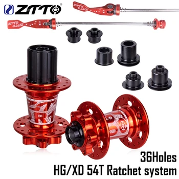 

ZTTO MTB 36H Hole Bicycle Disc Brake 4 Sealed Bearing Hub QR Thru Axle Quick Release XD Compatible Ratchet 54T For Mountain Bike