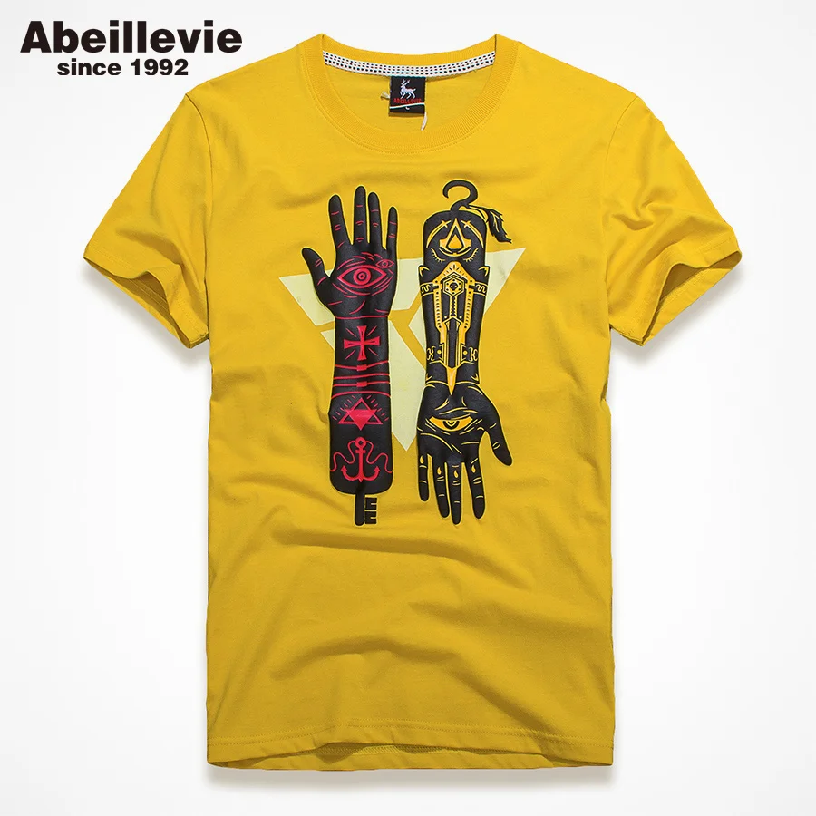 Abeillevie футболки мужские Новый Мужская футболка Мода Хлопок Футболки для Мужчин