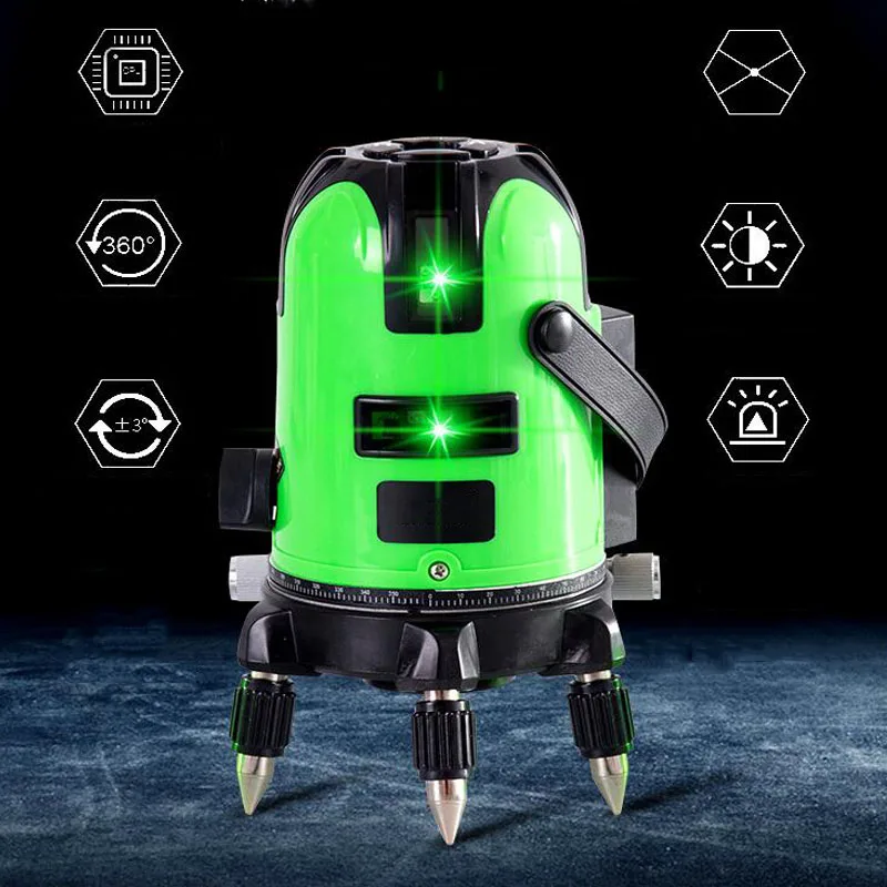 

2/3 Line Laser Level Detector Automatic Anping 360 Bidirectional Vertical Line Laser Level Line Caster Construction Tools