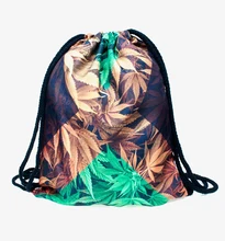 Who Cares Women Backpack jamaica weed 3D Printing Fashion Bag for Picnic Mochila Feminina Drawstring Bag Mens Backpacks