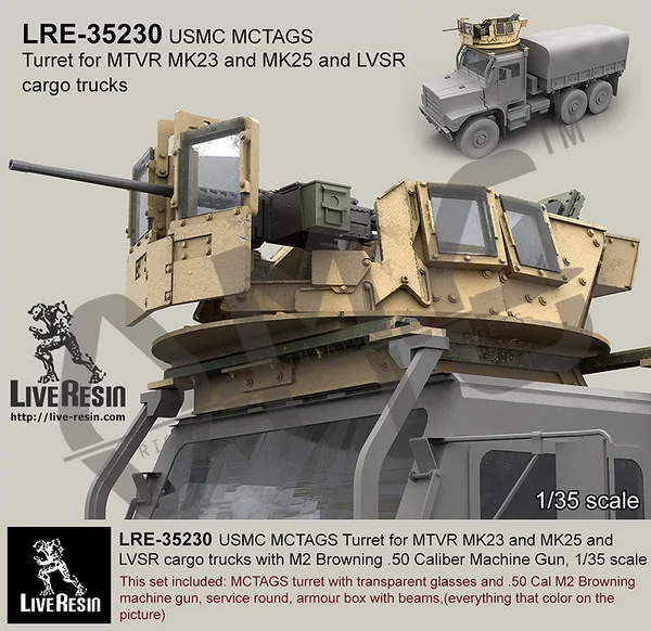Live Resin 1//35 LRE-35228 USMC MCTAGS Turret w//Overhead Armor Cover Sections
