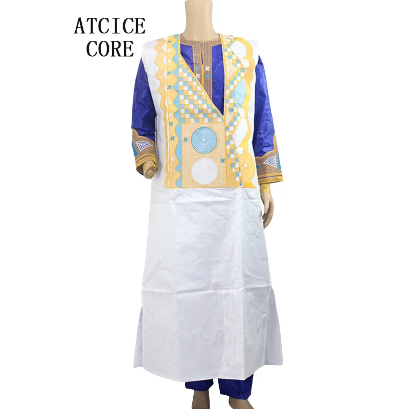 

AFRICAN DRESSES FOR WOMEN LZ19# AFRICAN BAZIN EMBROIDERY DESIGN TRADITIONAL MEN CLOTHES THREE PCS ONE SET