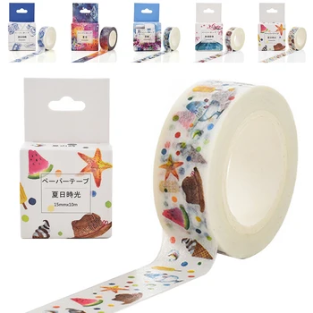 

FangNymph Fashion Japanese Style Paper Adhesive Tape Decorative Tape Sticker Label Creative Gift School Supplies Stationery