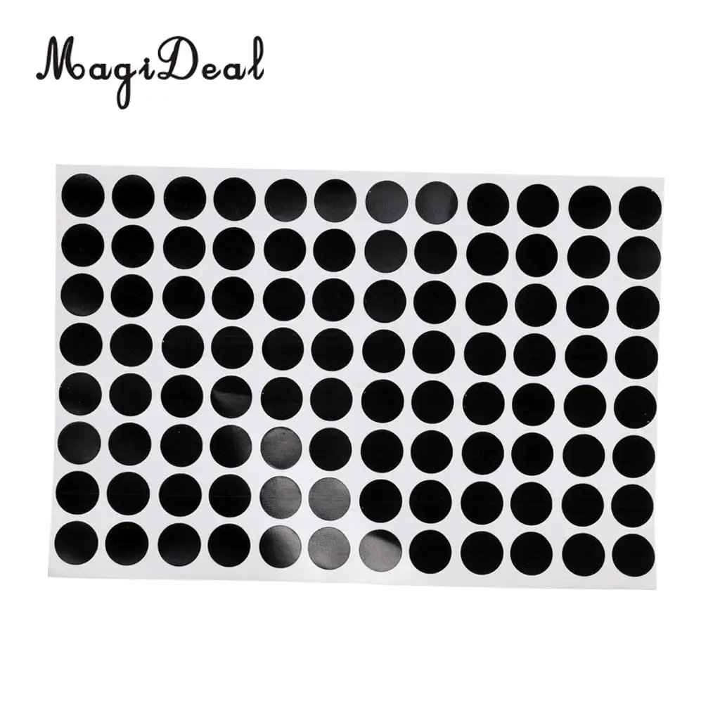 MagiDeal Set of 96Pcs 1.2cm Black Round Pool Table Spot Marking Stickers - Self Adhesive Indoor Game Snooker Stickers Accessory