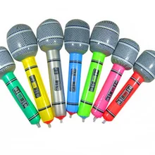 6 шт/лот Необычные надувной микрофон игрушки вечерние полезные взрывы музыка надувная пляжная воздушная игрушка для детей