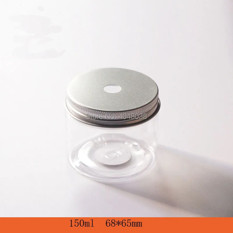 PET Plastic Aroma Candle Box 150ML Transparent Honey Storage Pot Multi-Purpose Screw Cap Sealed Cosmetic Cream Jar 50pcslot (4)