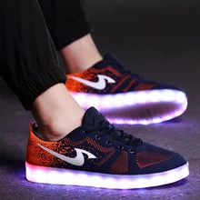 New 2016 Fashion Light UP Shoe For Men And Women Lovers Led Shoes Casual Flat Luminous Shoes For Adults SS1605030