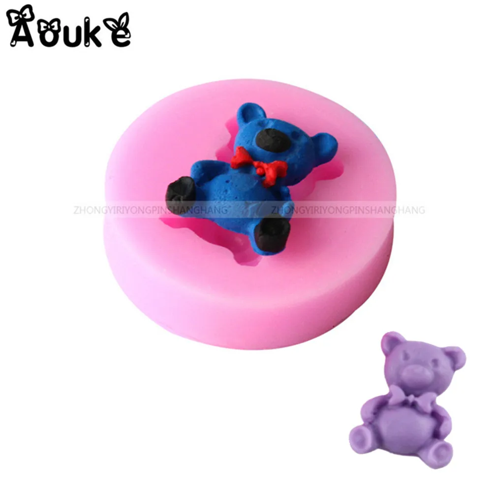 

3D Mini Bears Embossed Liquid Silicone Mold Fondant Molds Chocolate Cake Decoration Tools DIY Kitchen Baking Accessories