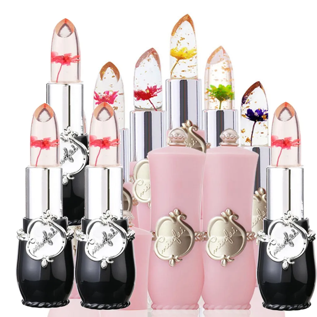 Sexy Long lasting 12PCS/Set Lip Gloss Beauty Bright Flower Crystal