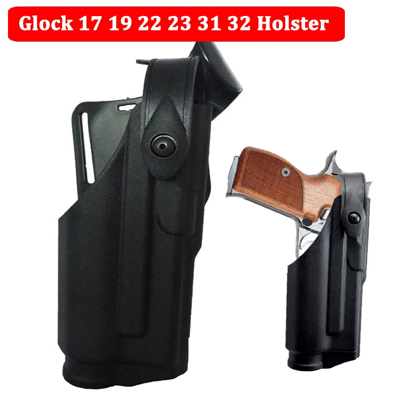 Military Glock Gun Holsters Bearing Flashlight Belt Holster For Glock 17 19 22 23 31 32 Airsoft