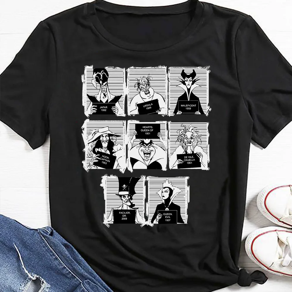 

Official Villains Maleficent Ursala Queen Evil Facilier T Shirt Black Size M Xl