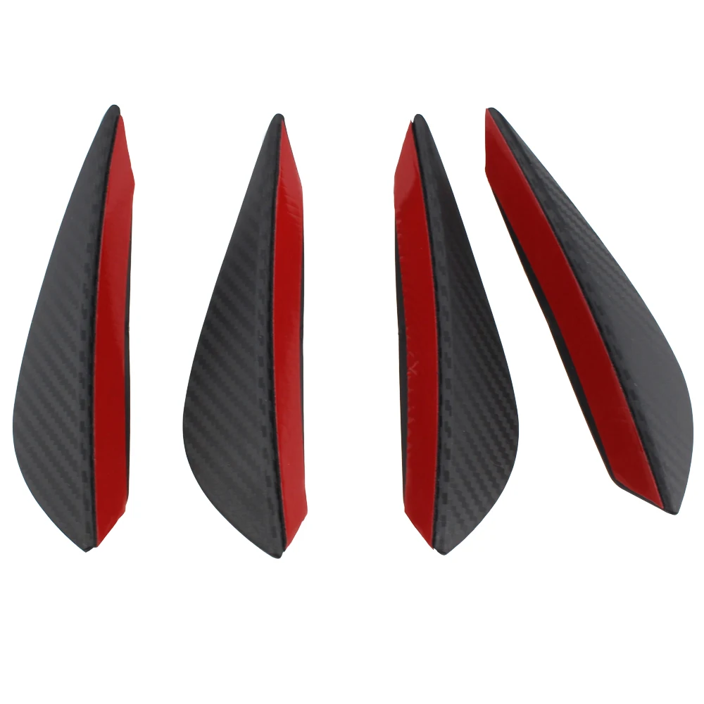 4Pcs Fiber Car Spoiler Canards Front Bumper fin for Kia Forte Ceed Stonic Stinger Rio Picanto Niro Soulster No3