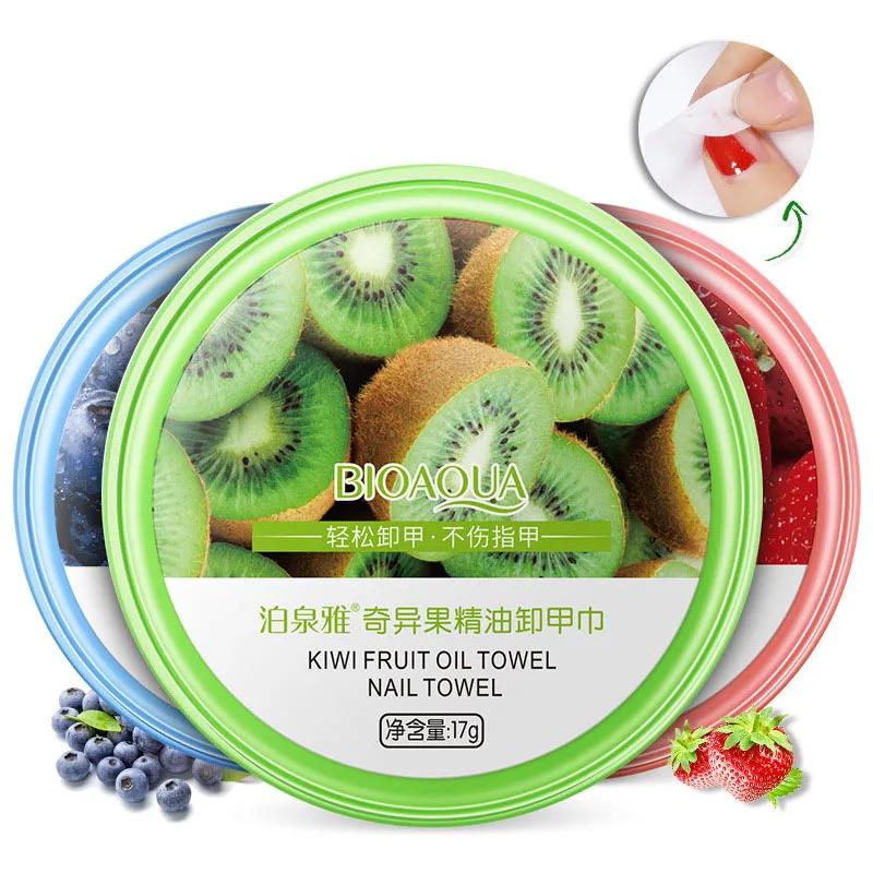 

32PCS/BOX Nail Polish Remover Wipes Pads Fruit Smell Towel Paper Plant essence Nail Gel Remover Vanish Cleanser Wipes Tools