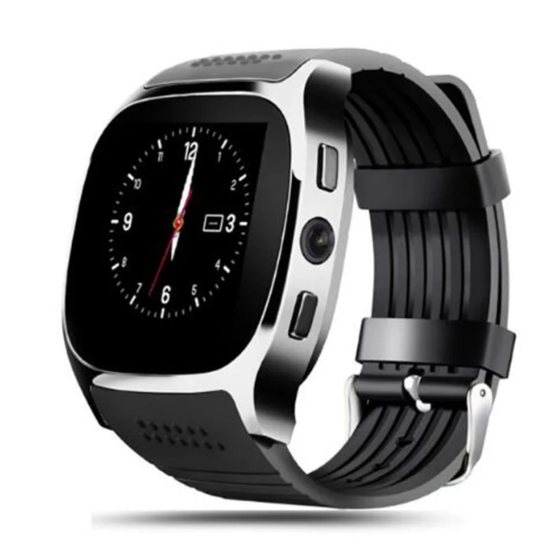 

10 pcs/lot T8 Bluetooth Touch Screen Smart Watch With Camera Bluetooth WristWatch For Android IOS Phone PK U8 A1 DZ09 Q18 X6