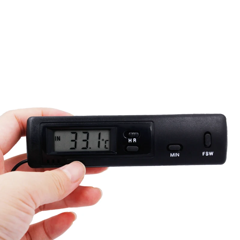 100pcs by dhl fedex Auto Digital LCD Thermometer Indoor outdoor
