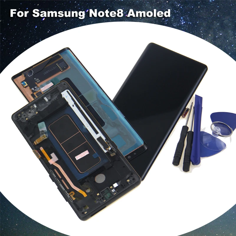 Черный ЖК дисплей для SAMSUNG GALAXY Note 8 Note8 с сенсорным экраном дигитайзер сборка +