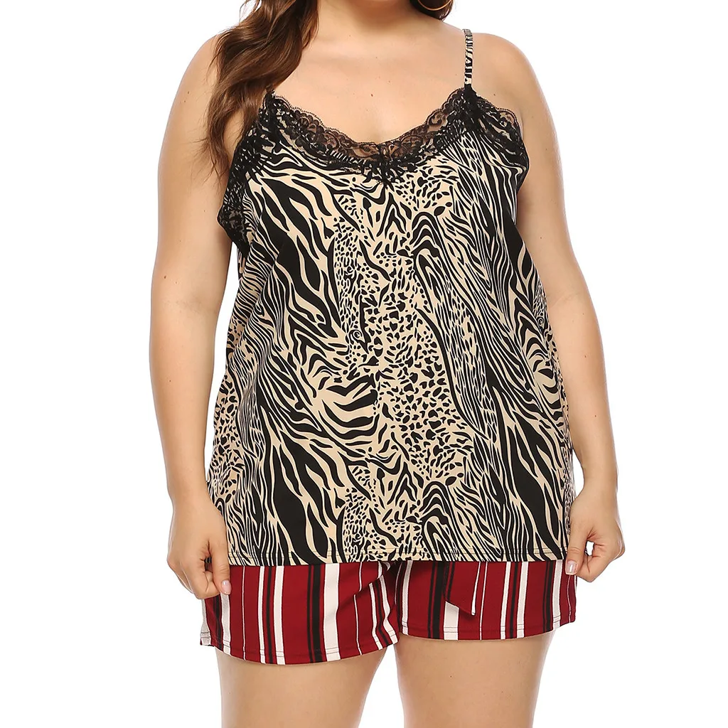 

Womens summer Sleepwear Plus Large size Womens Sexy Sling Lingerie Nightwear V-Neck Sleeveless lenceria mujer