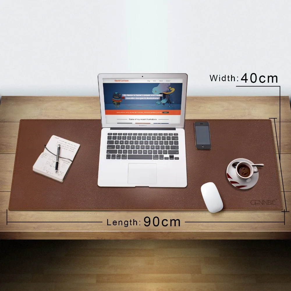 Us 25 49 15 Off Waterproof Leather Desk Pad For Mouse Laptop Keyboard Portable Mice Mat Soft Business Office Home Large Size Table 90x40cm In