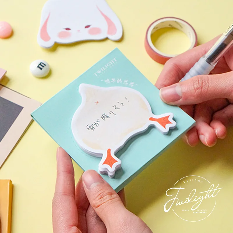 

Mohamm Creative Cute Animal Bottom Series Stationery Notes Planner Stickers Diary Sticky Memo Notepad School Office Paper