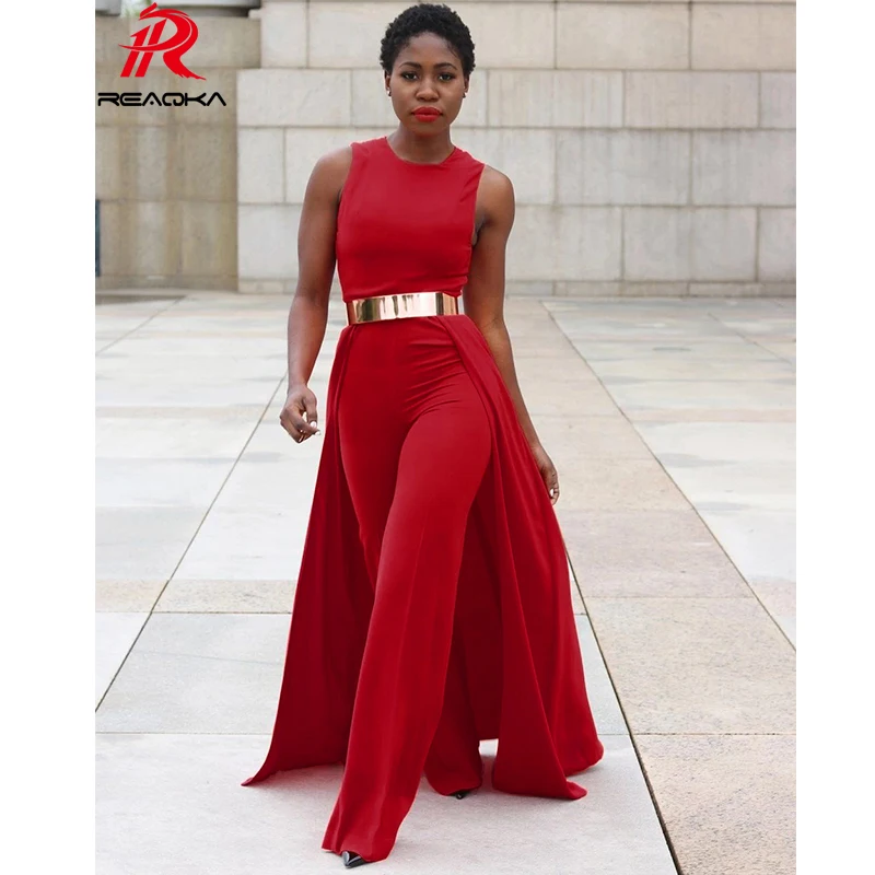 Fashion Women Jumpsuit Summer Casual Sleeveless Elegant Rompers Womens