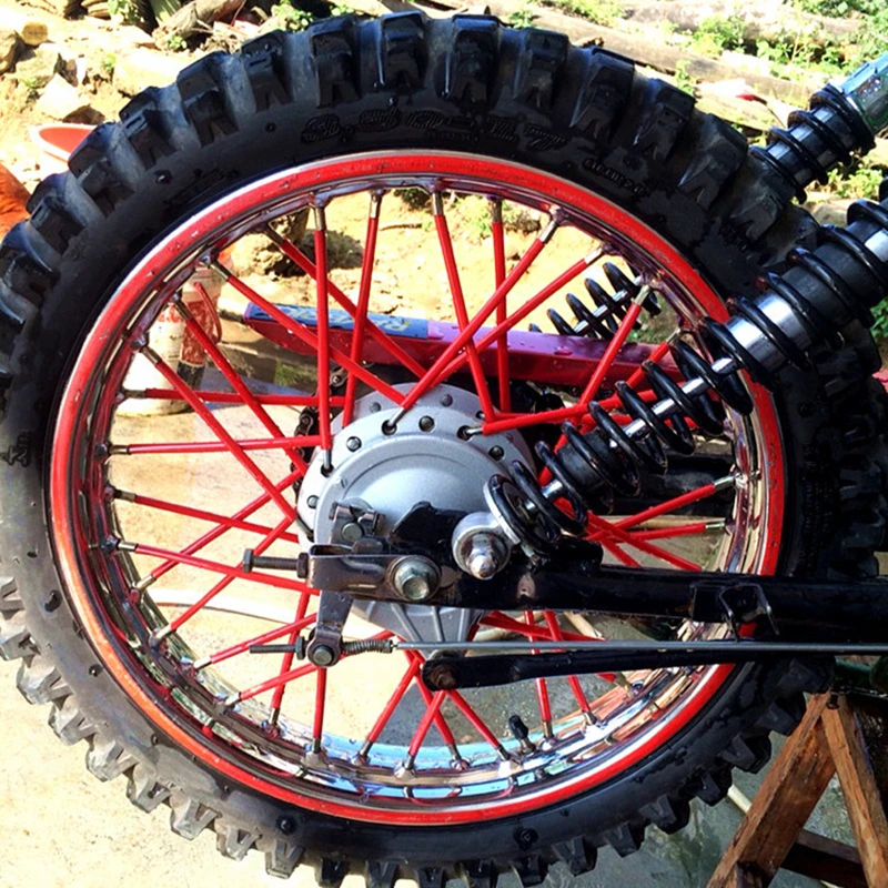 Funie 36pcs Bike Wheel Motocross Spoke Skins Rims Covers Road Guard Wraps Coats