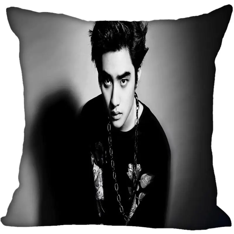 Заказ Kpop EXO D.O. Наволочки печатные квадратные шелковые наволочка домашняя декоративная молния атласные наволочки(одна сторона - Цвет: 2