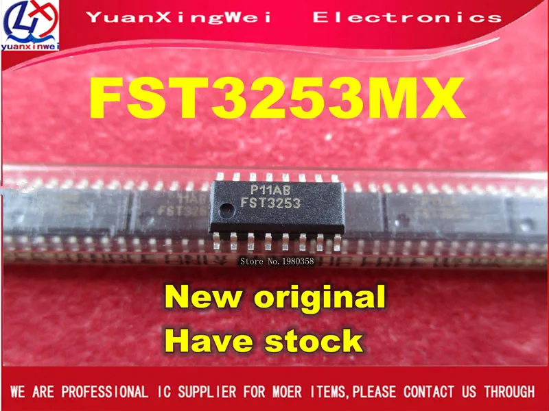 Бесплатная доставка 20 шт./лот FST3253MX MUX/DEMUX DUAL 4:1 TTL 16soic 3253 FST3253 FST3253M | Электроника