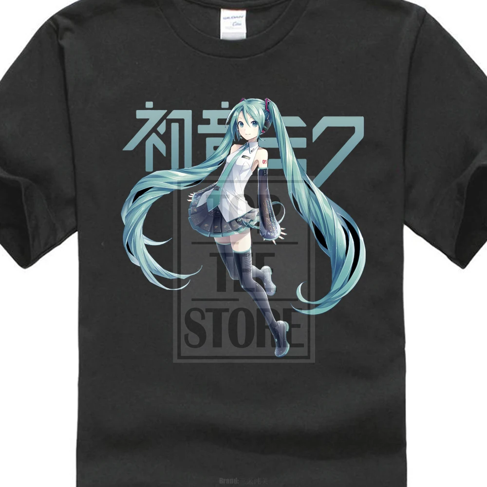 Новинка Лидер продаж! Vocaloid Hatsune Miku аниме футболка Размеры M до 2Xl | Мужская одежда