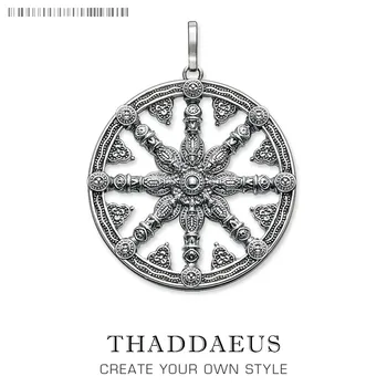 

Pendant Karma Wheel,2019 Brand New Fashion Jewelry Ethnic Vintage Europe Bijoux 925 Sterling Silver Gift For Woman & Men