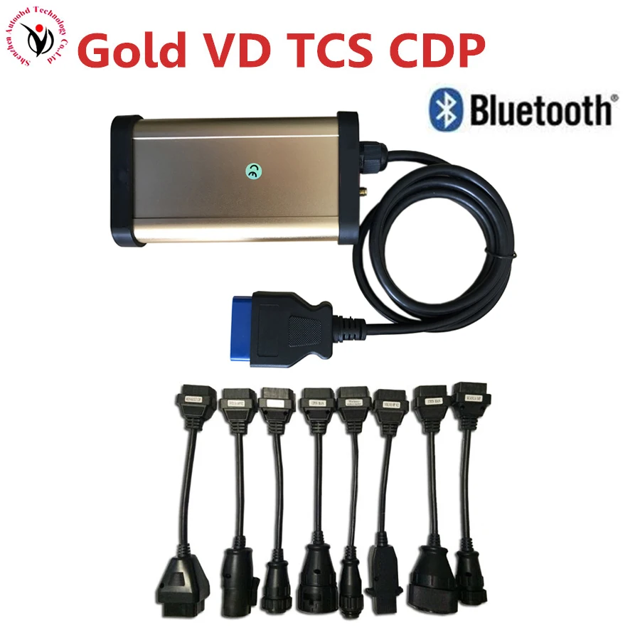 

[Quality A+] Latest Version 2013.R3+(Keygen Activator) Gold VD TCS CDP Bluetooth with 8pcs Truck Cable Auto Diagnostic Equipment