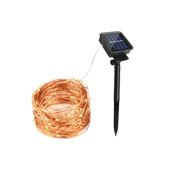 

Outdoor Waterproof Solar LED Lawn Lamp Auto OFF/ON Copper Wire Fairy String Light used for Garden Xmas Living Tree Decoration