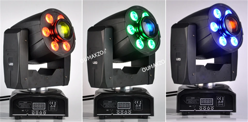 Mistura de Cores Movendo a Cabeça 2 Xlot 95 w Levou Movendo Zoom Cabeça Luz 30 w Gobo e cor da Roda 6x8 w Lavagem 4em1 Rgbw Leds Surround Cabeça 30 w 7 Cabeça Luz 30 W Gobo Cor Da