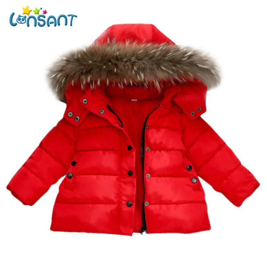 

LONSANT Coat Baby 2018 Baby Boy Girl Winter Jacket Unisex Thick Warm Clothes Fashion Solid Coat Winter Jacket Dropshipping