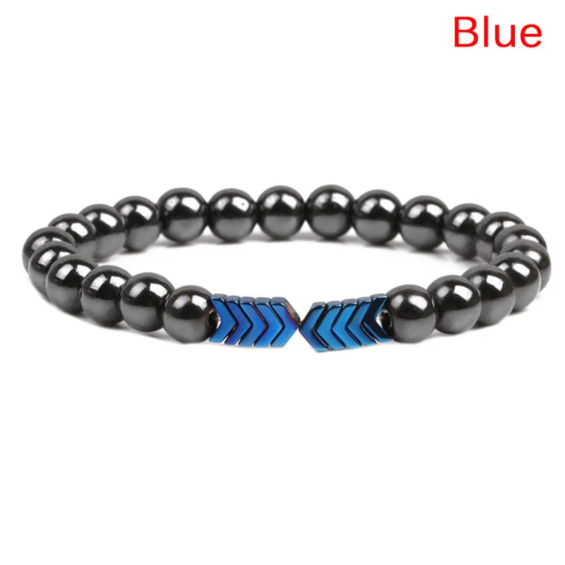 Weight Loss Stone Magnetic Therapy Slimming Bracelets Health Care Magnetic Hematite Stretch Beaded Bracelets For Men Women