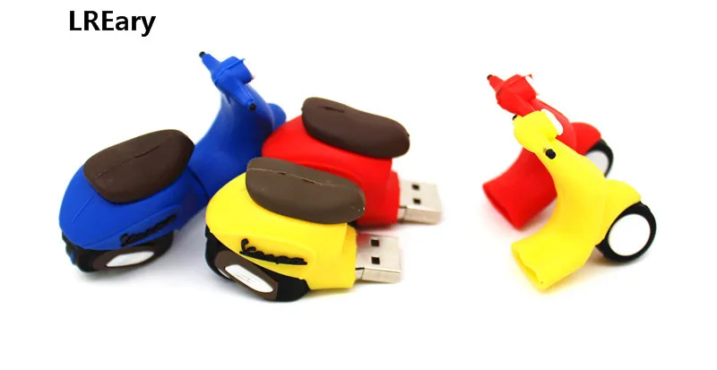 3 цвета мультфильм мотоцикл USB флэш-накопитель memory stick Флешка привод крутой автомобиль подарок реальная емкость 4 ГБ 8 ГБ 16 ГБ 32 ГБ