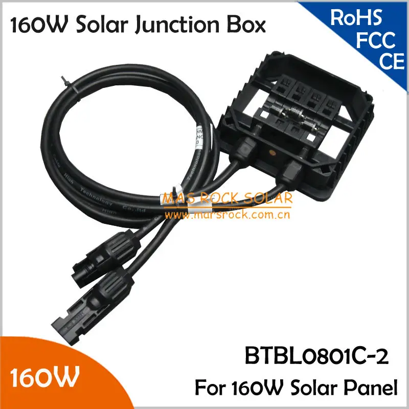 

5pcs/Lot Wholesale Solar Panel Connecting Box, IP65 Waterproof Junction Box 160W, Solar Terminal Box 160W 10A, TUV Certificate