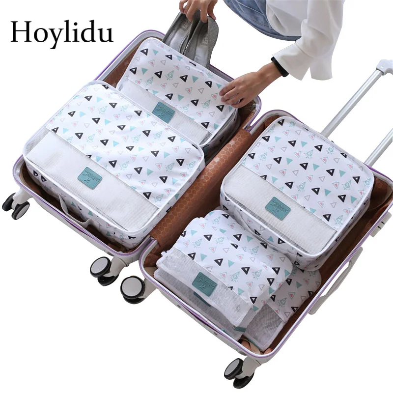 

Cartoon 6Pcs/Set Travel Packing Organizers Bag Portable Travel Accessories Luggage Storage Bags Kit for Clothing Suit Underwear