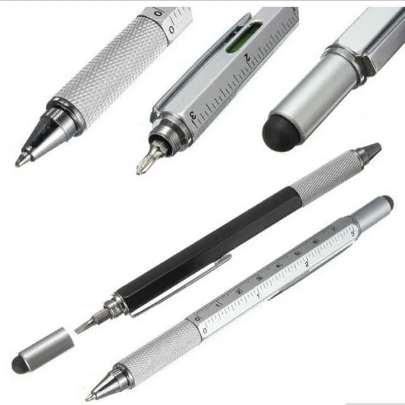 

1PCS/LOT Modern design handheld tool technology screwdriver ruler ballpoint pen multifunction touch the level of foot