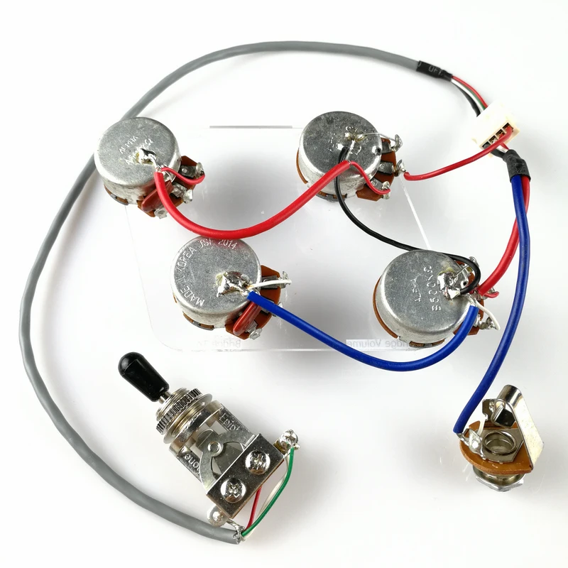 

1 Set LP Electric Guitar Pickup Wiring Harness For EPI SG LP Dot ( 1 Toggle Switch + 4 Pots + Jack )