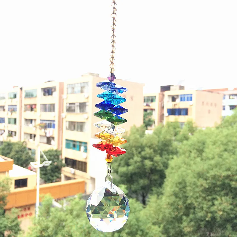Bola com Cores Octogonal de Vidro de Cristal Beads para Faça Lote Milímetros Claro k9 Chanderlier Misturadas Facetado Você Mesmo Jardim Suncatchers 6 Pçs - 30 5 Luzes e Iluminação